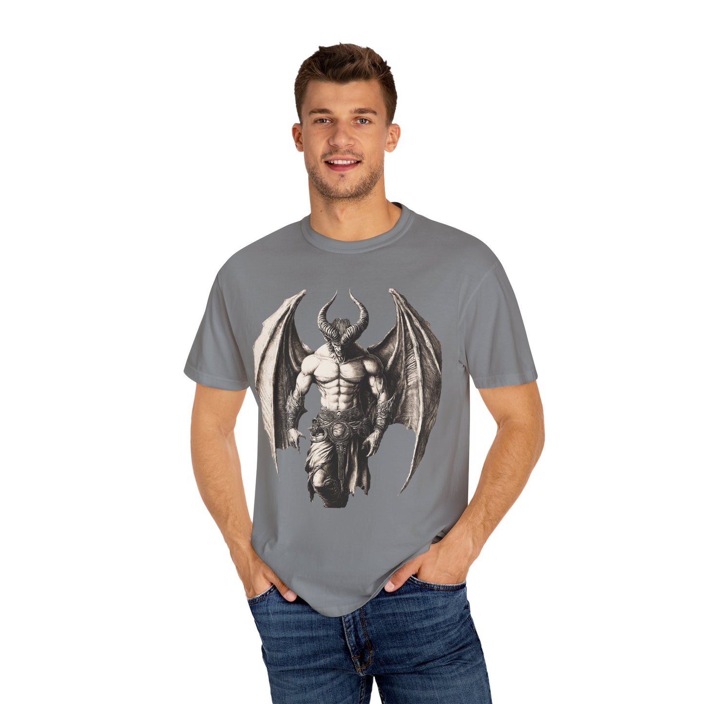 Men's Gothic Demon Graphic T-Shirt