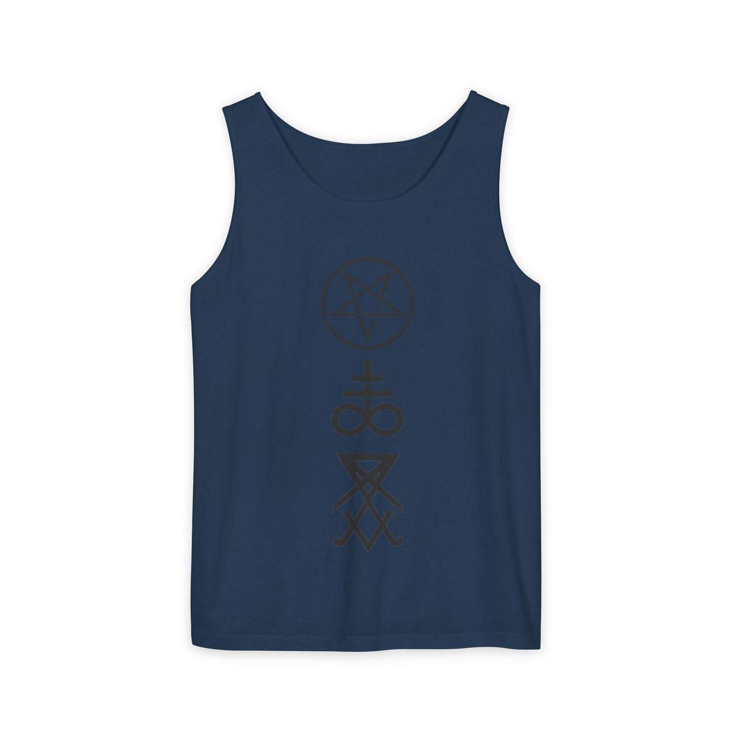 Mystical Symbols Unisex Tank Top, Boho Style Shirt, Casual Summer Wear, Festival Outfit, Gift for Occult Lovers