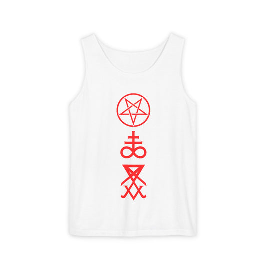 Unisex Symbolic Tank Top, Chill Vibes Apparel, Perfect for Festivals, Summer Wear, Street Style, Gifts for Occasions