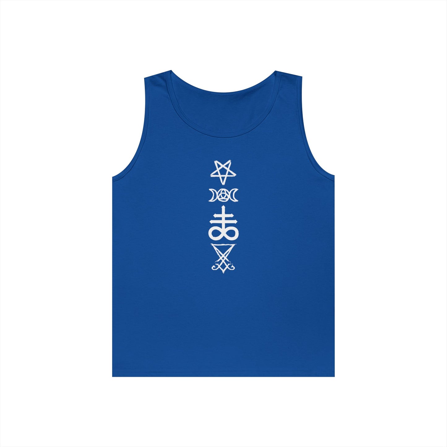 Witchy Sigils Vertical Tank Top — Occult Symbol Graphic Tank