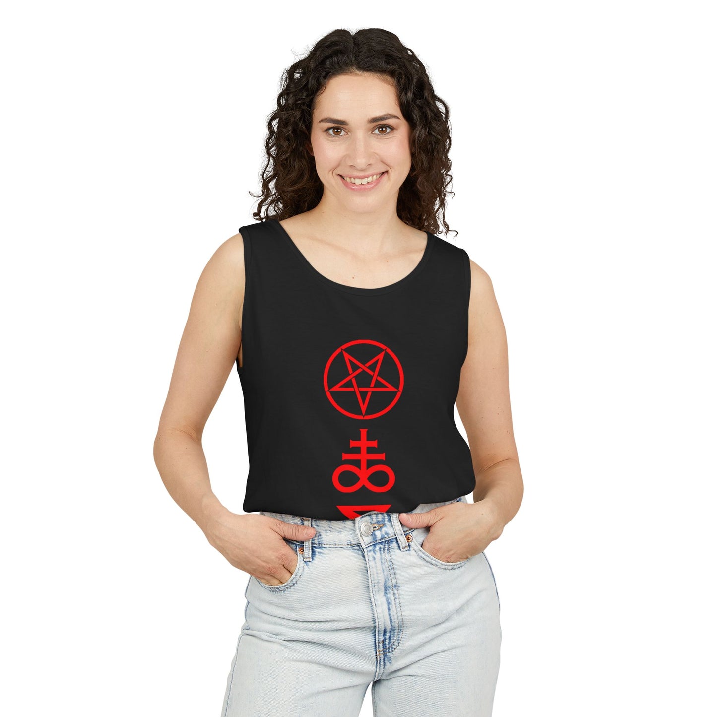 Unisex Symbolic Tank Top, Chill Vibes Apparel, Perfect for Festivals, Summer Wear, Street Style, Gifts for Occasions