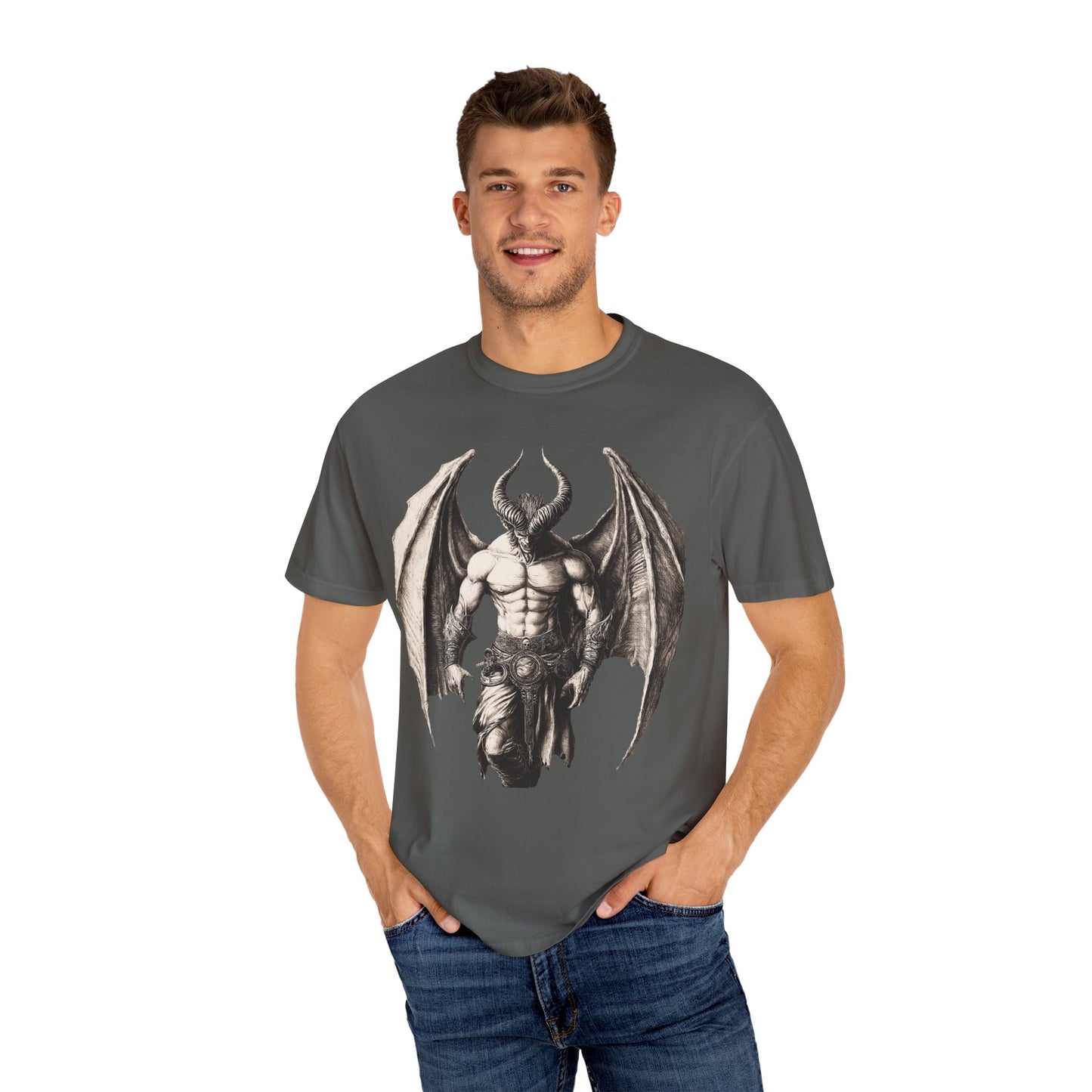 Men's Gothic Demon Graphic T-Shirt
