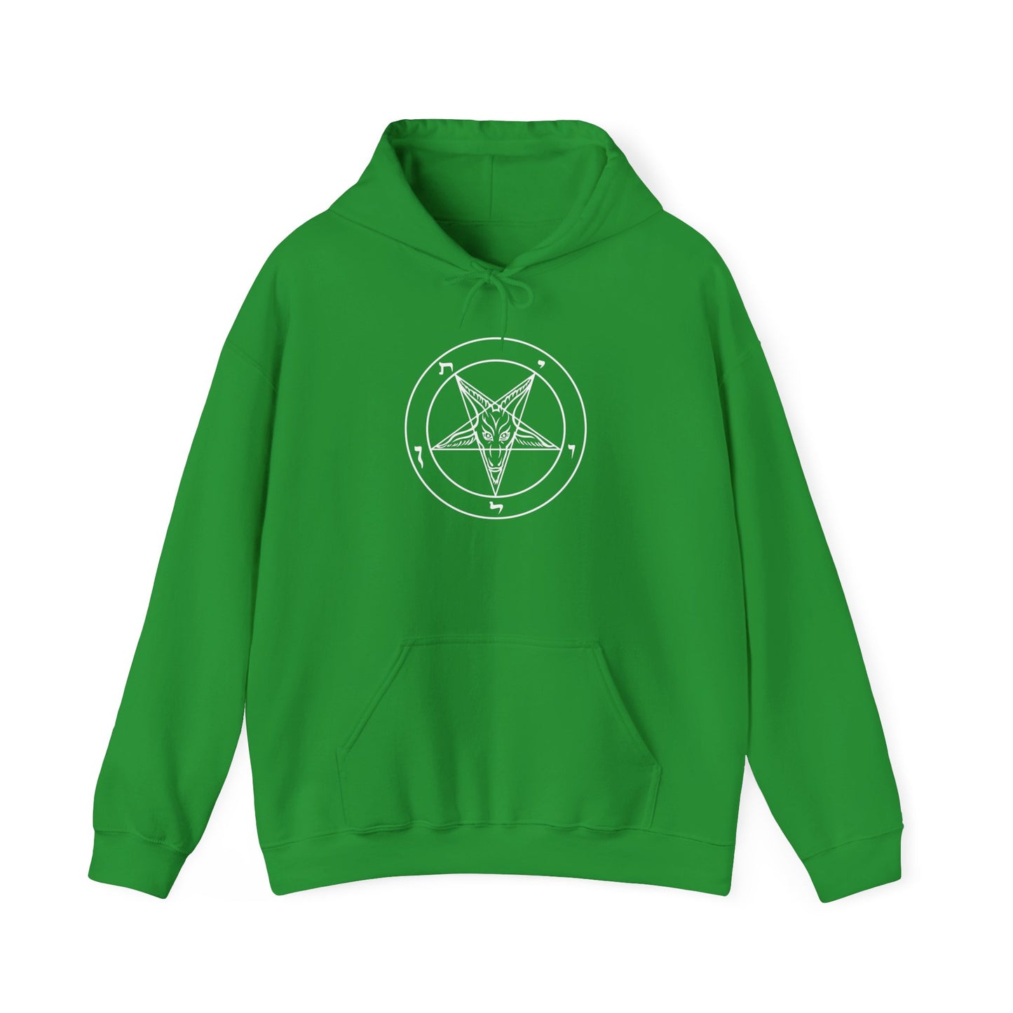 Sigil of Baphomet Pentagram Hooded Sweatshirt -  Pentagram Design for Cozy Witchy Vibes
