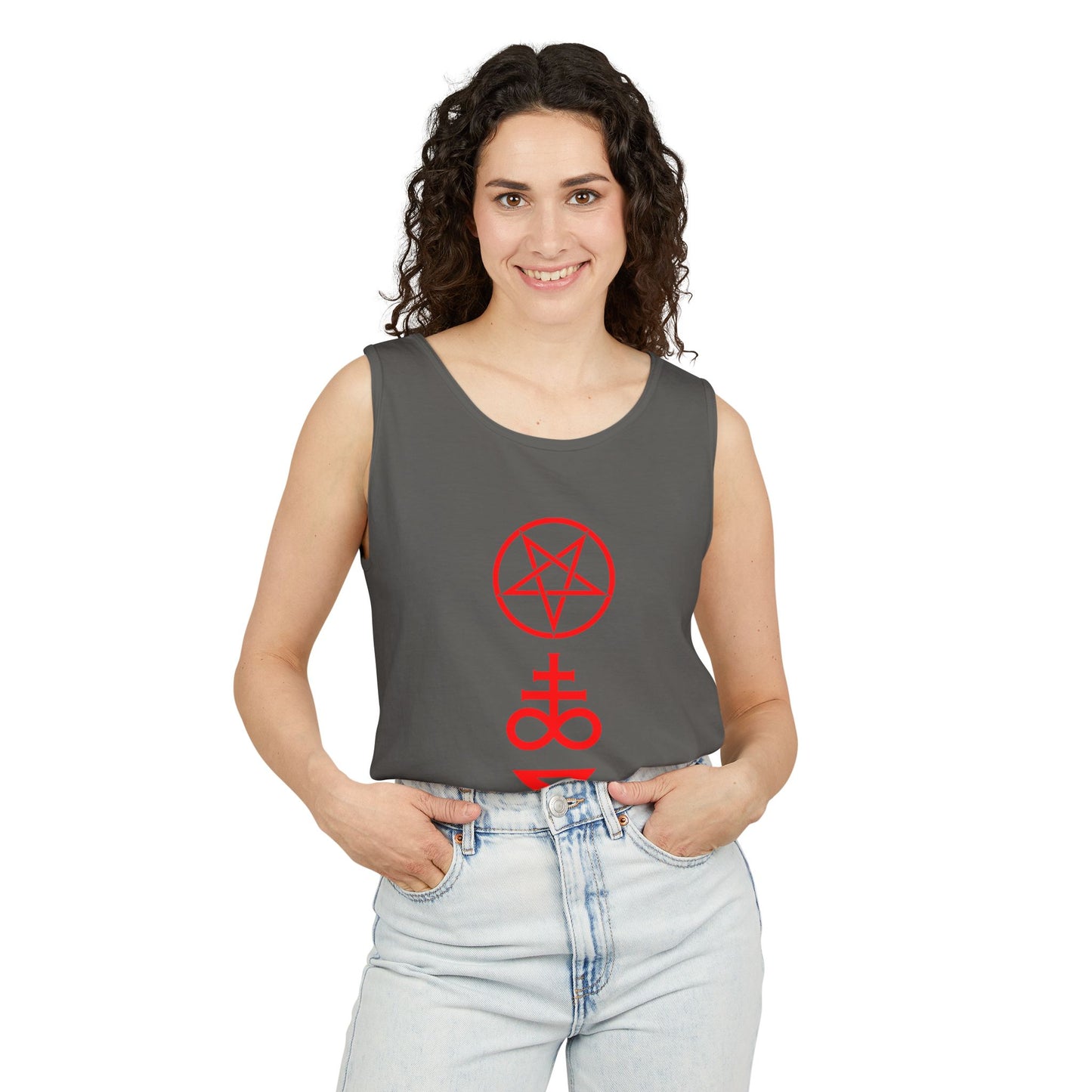 Unisex Symbolic Tank Top, Chill Vibes Apparel, Perfect for Festivals, Summer Wear, Street Style, Gifts for Occasions