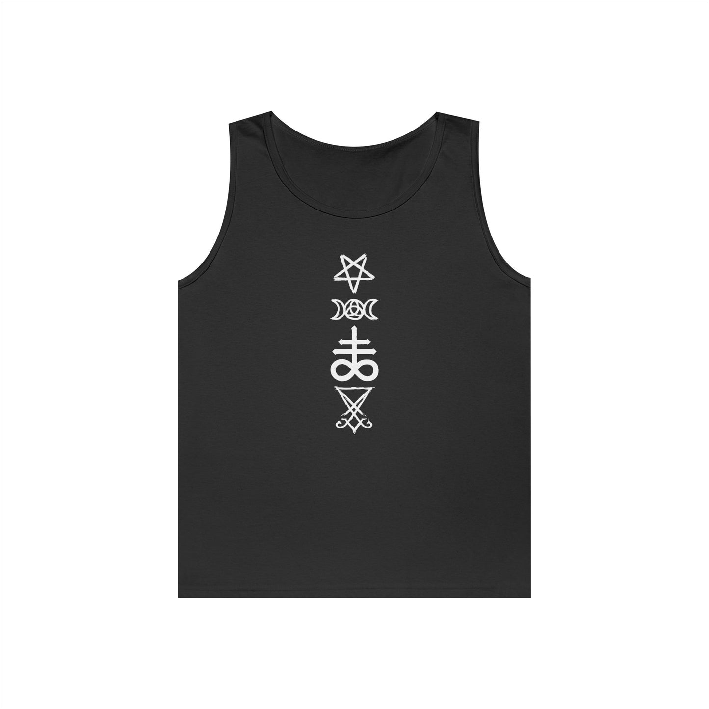 Witchy Sigils Vertical Tank Top — Occult Symbol Graphic Tank