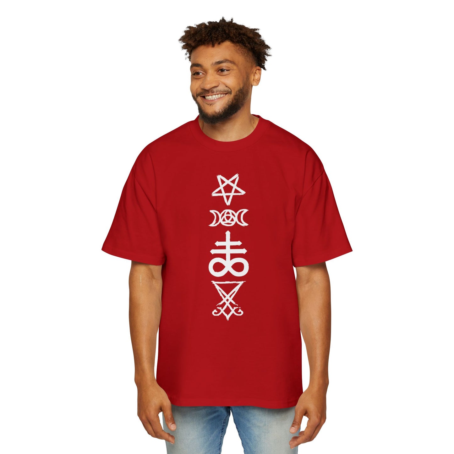 Mystical Symbols Oversized Tee for Men
