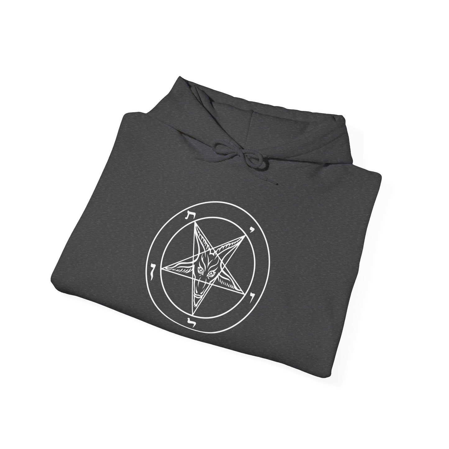 Sigil of Baphomet Pentagram Hooded Sweatshirt -  Pentagram Design for Cozy Witchy Vibes