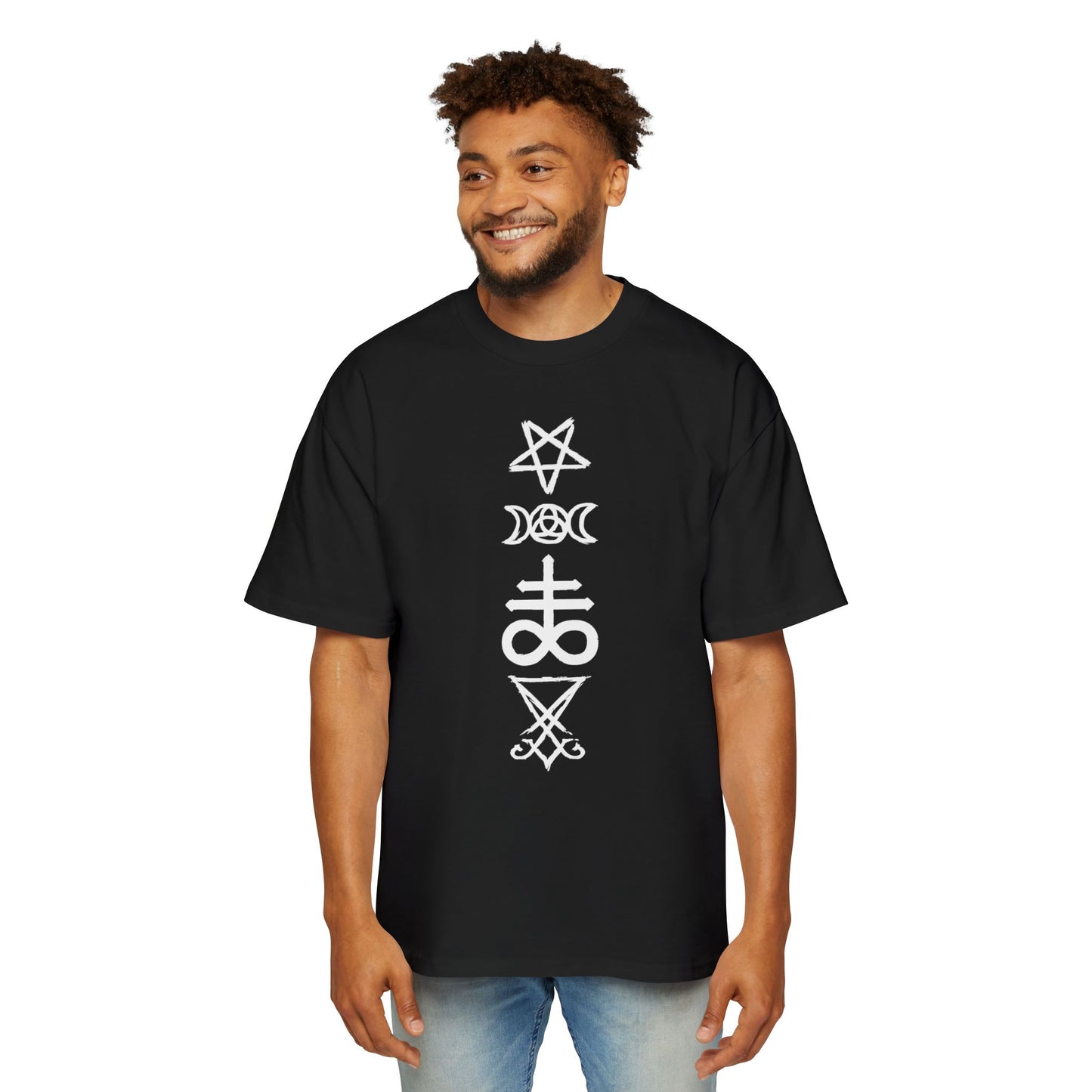 Mystical Symbols Oversized Tee for Men