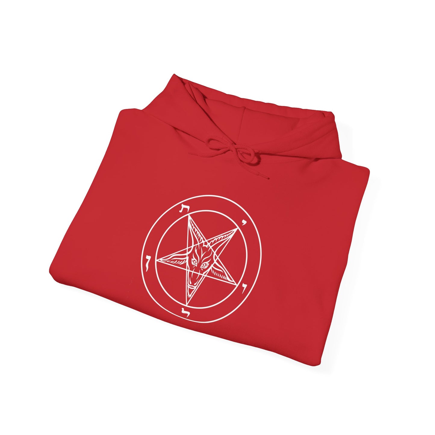 Sigil of Baphomet Pentagram Hooded Sweatshirt -  Pentagram Design for Cozy Witchy Vibes