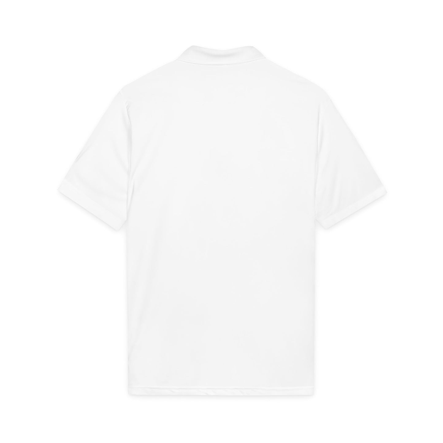Men's White Polo Shirt with Horned Skull Embroidered Logo
