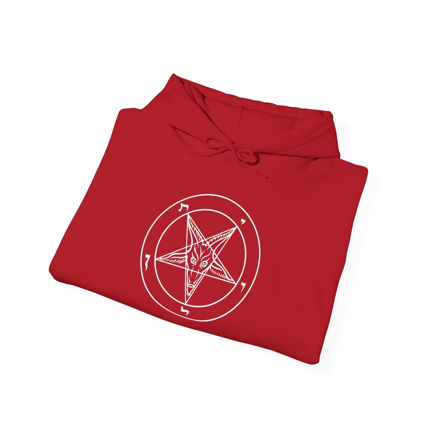 Sigil of Baphomet Pentagram Hooded Sweatshirt -  Pentagram Design for Cozy Witchy Vibes