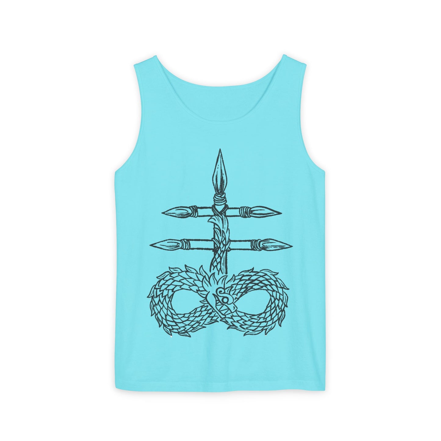 Infinity Dragon Unisex Tank Top - Bohemian Style, Perfect for Summer, Yoga, Meditation, Gifts, Festivals