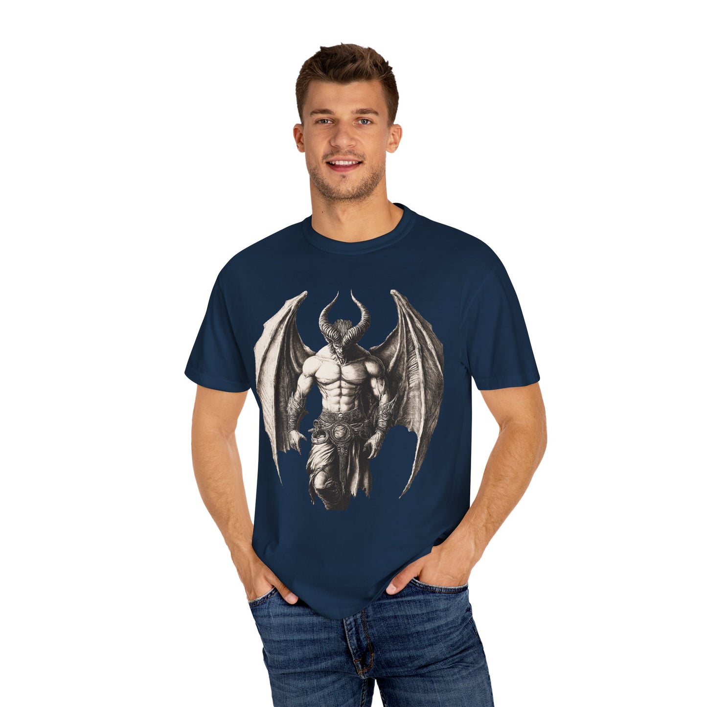 Men's Gothic Demon Graphic T-Shirt