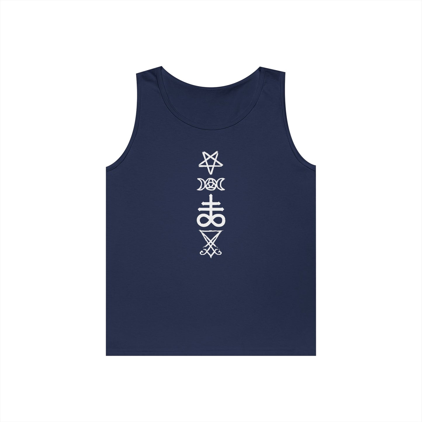Witchy Sigils Vertical Tank Top — Occult Symbol Graphic Tank