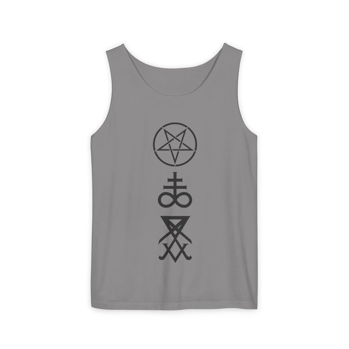 Mystical Symbols Unisex Tank Top, Boho Style Shirt, Casual Summer Wear, Festival Outfit, Gift for Occult Lovers