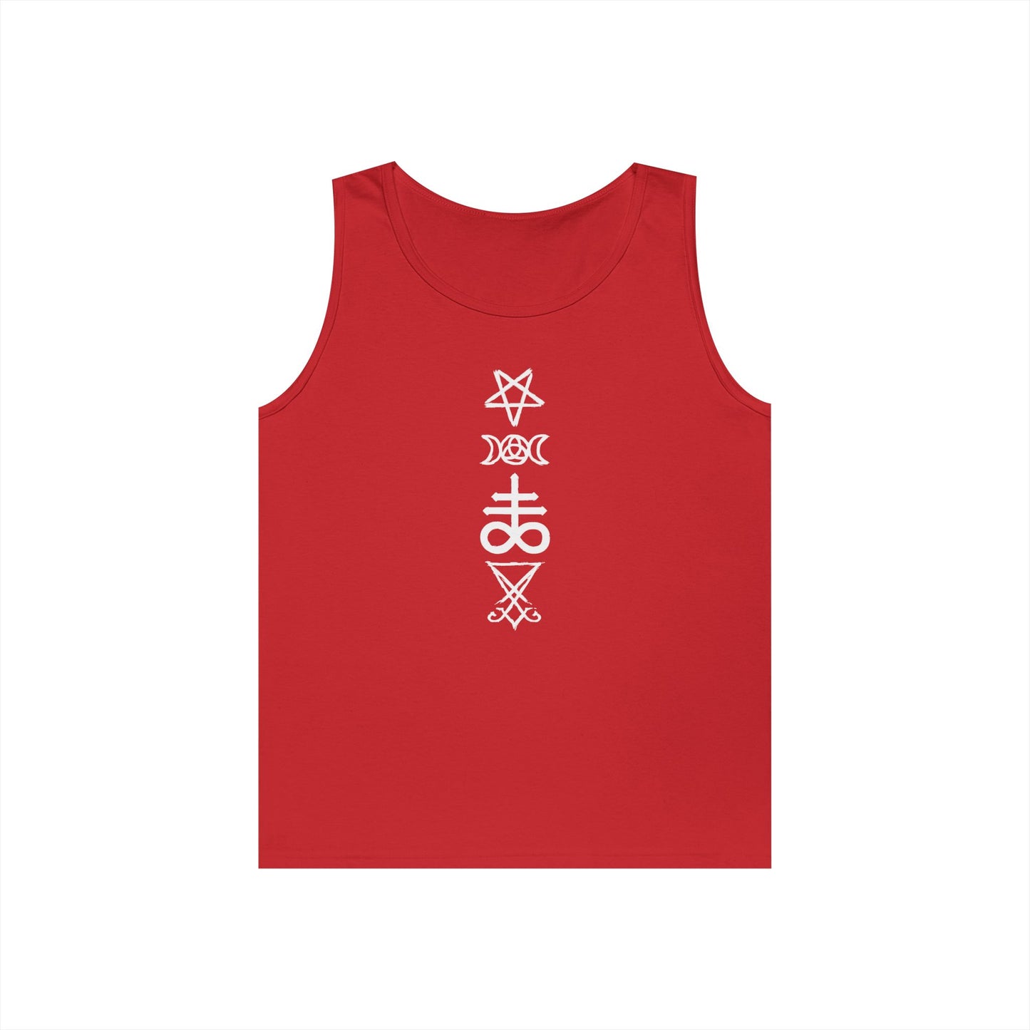 Witchy Sigils Vertical Tank Top — Occult Symbol Graphic Tank