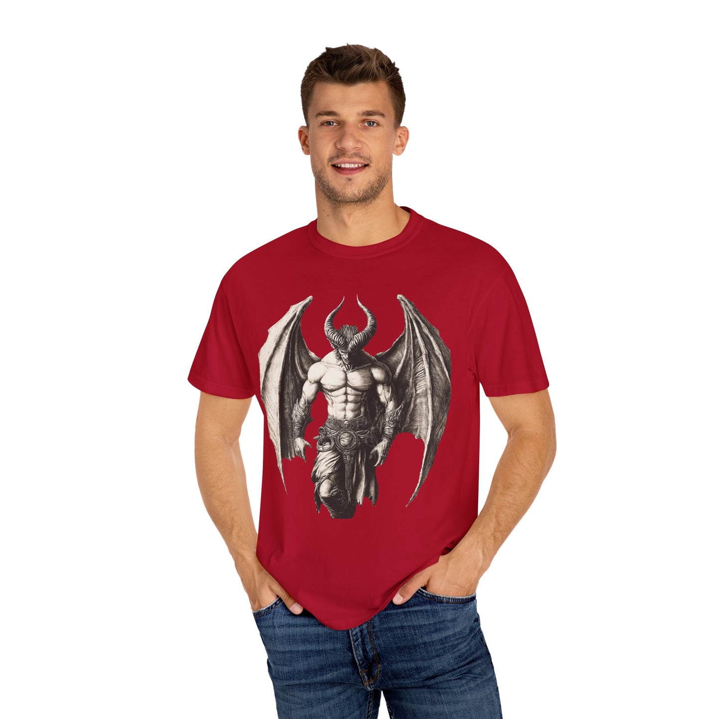 Men's Gothic Demon Graphic T-Shirt