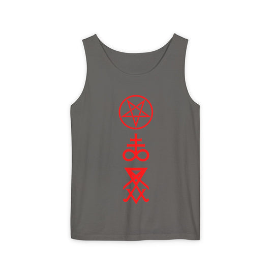 Unisex Symbolic Tank Top, Chill Vibes Apparel, Perfect for Festivals, Summer Wear, Street Style, Gifts for Occasions