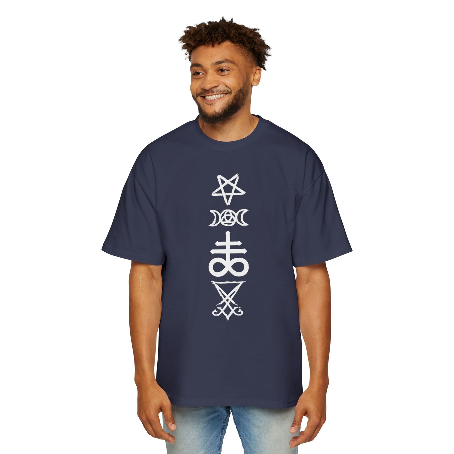 Mystical Symbols Oversized Tee for Men
