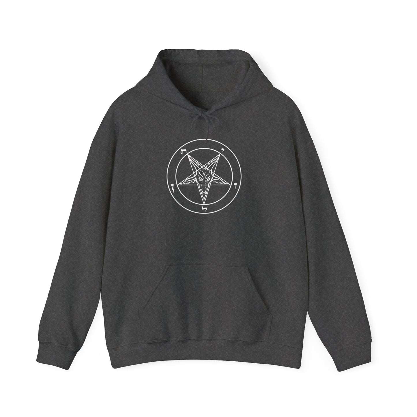 Sigil of Baphomet Pentagram Hooded Sweatshirt -  Pentagram Design for Cozy Witchy Vibes
