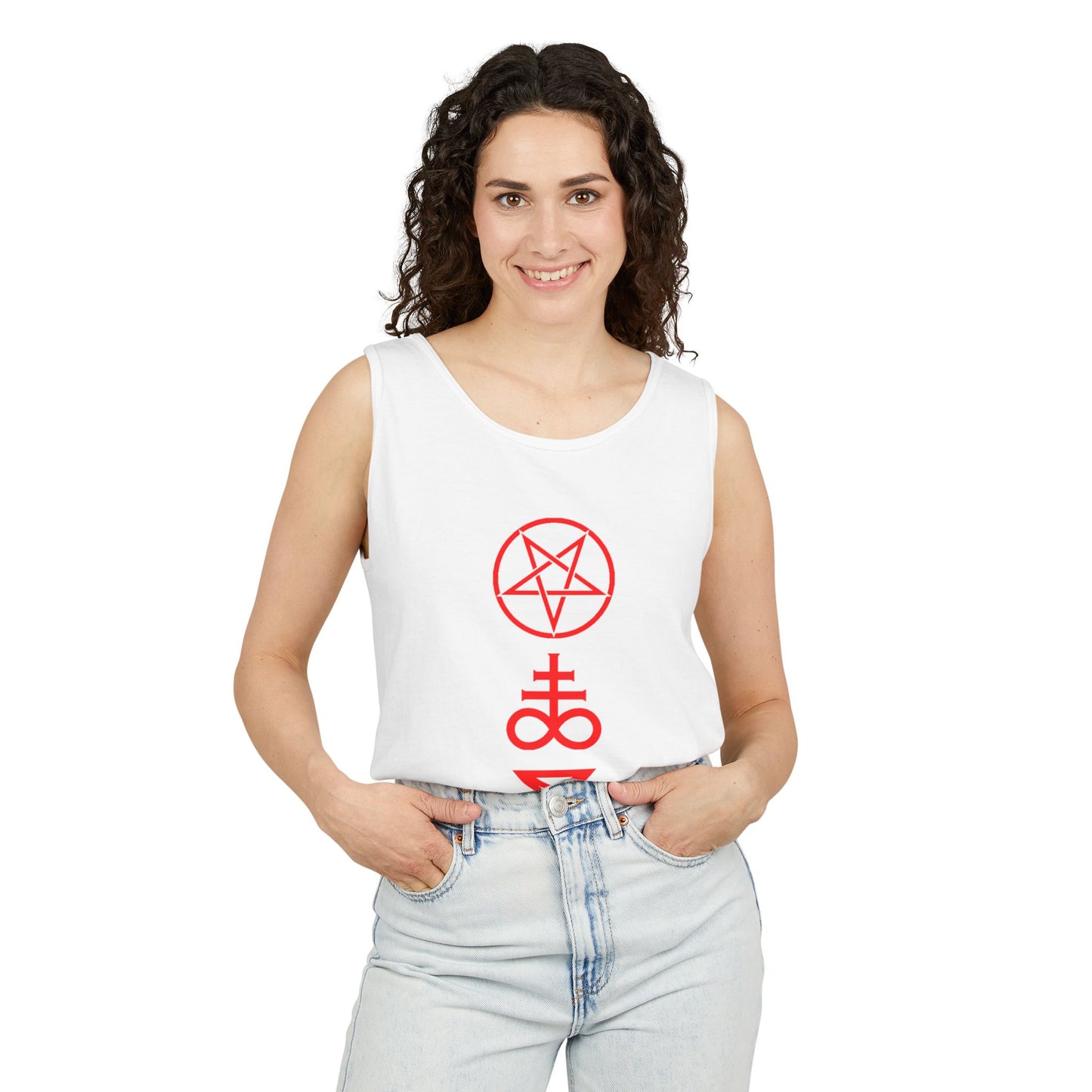 Unisex Symbolic Tank Top, Chill Vibes Apparel, Perfect for Festivals, Summer Wear, Street Style, Gifts for Occasions