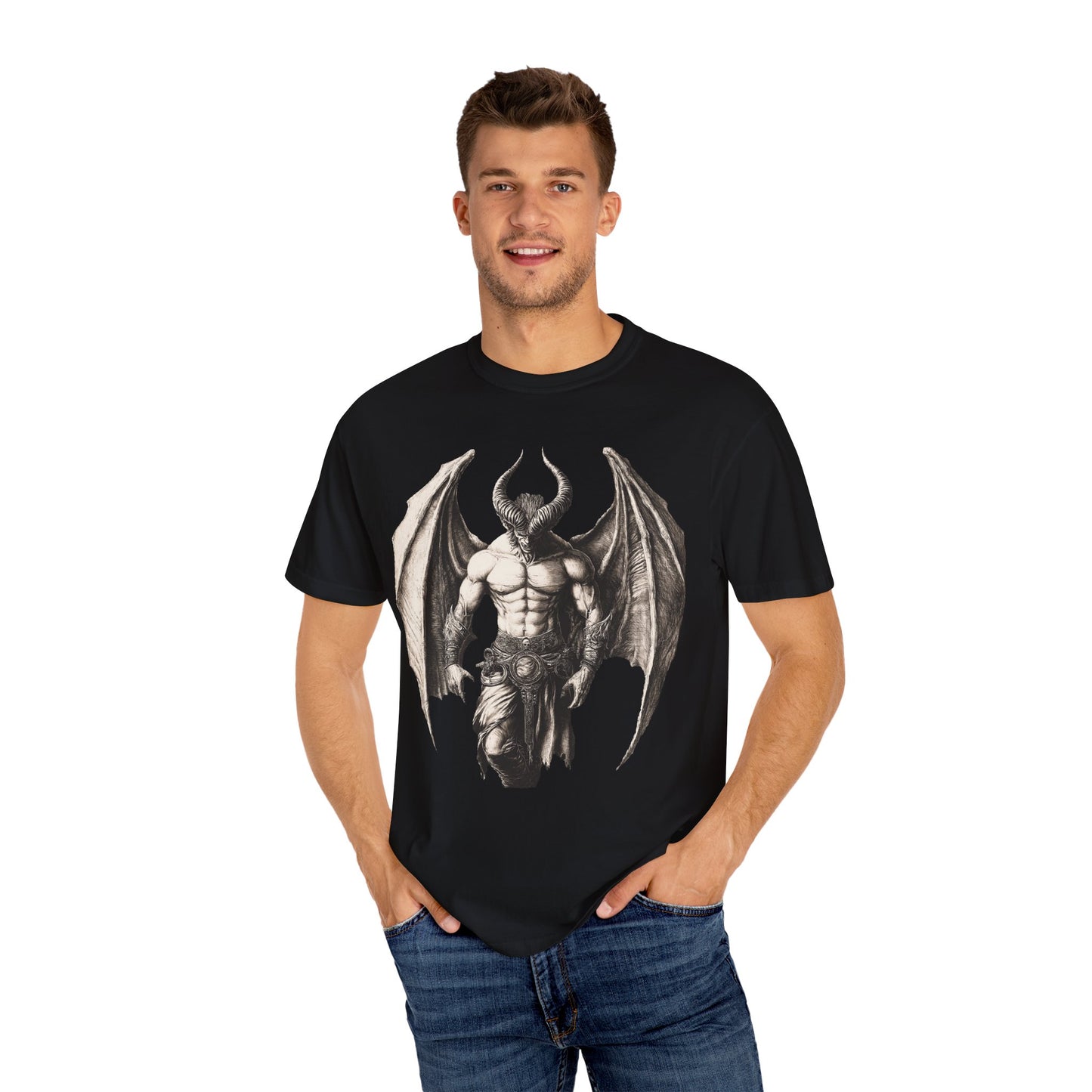 Men's Gothic Demon Graphic T-Shirt